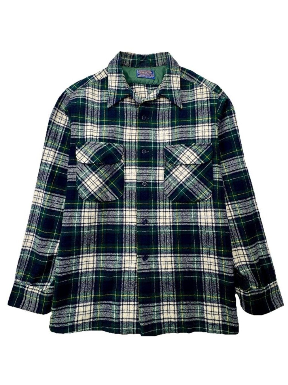 VTG 70s Pendleton Board Shirt Men’s L Campbell Tartan Plaid Flannel Virgin Wool
